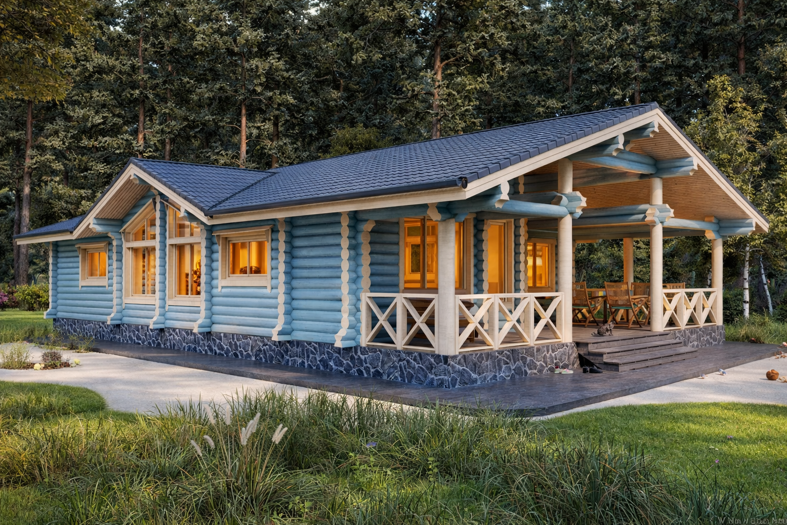 Дом из бревна «Весенний» | ЭкоТех