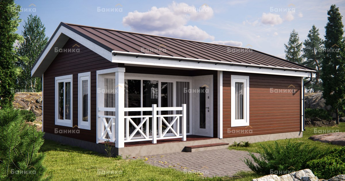 Каркасная баня «КБ-62