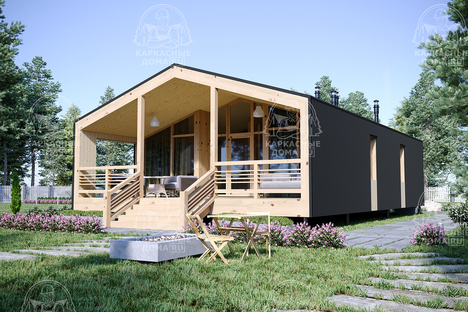 Каркасный дом 8x13 Проект "Сфен"