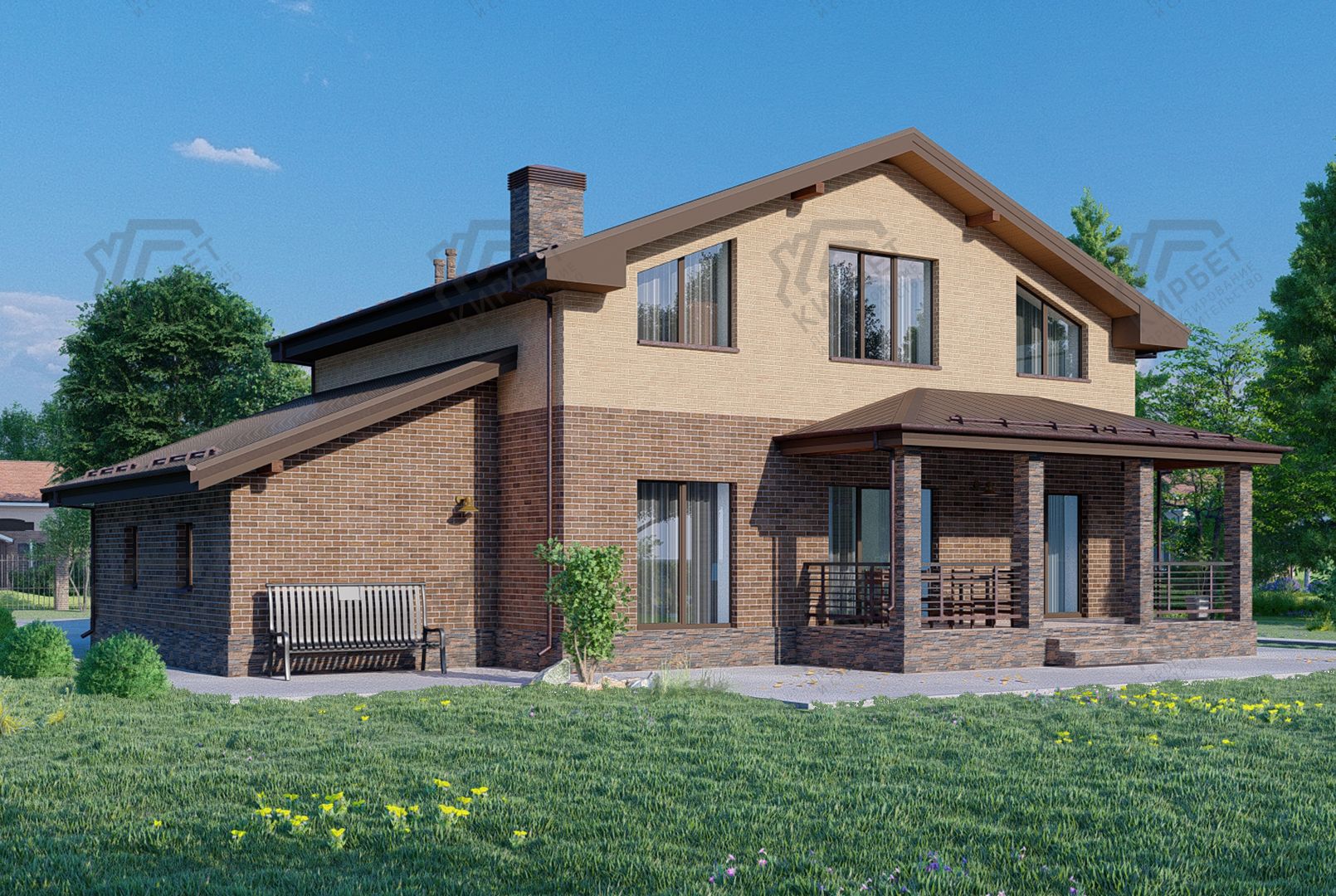 Проект дома из керамоблоков 15х12 ТКБ-200: цена 8026000 руб.