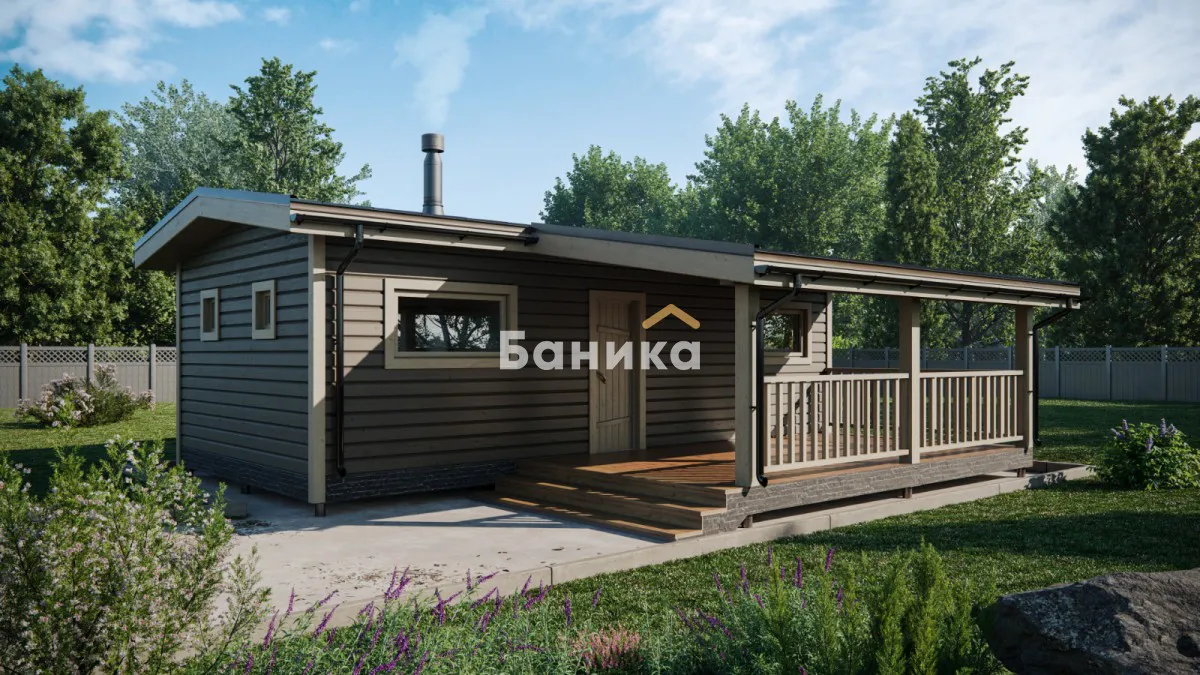 Каркасная баня «КБ-35