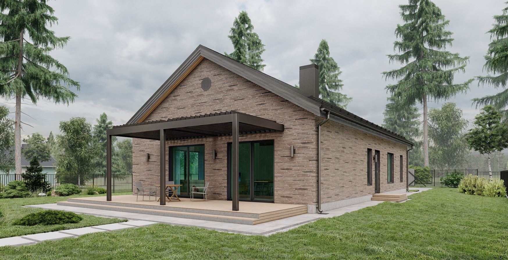 Дом из газобетона "Барн-Стоун"