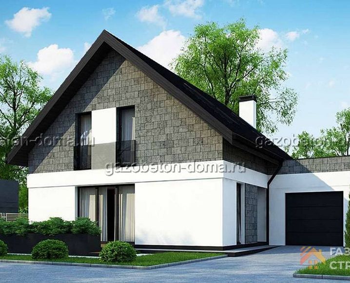 Дом из газобетона Проект ГБ-202