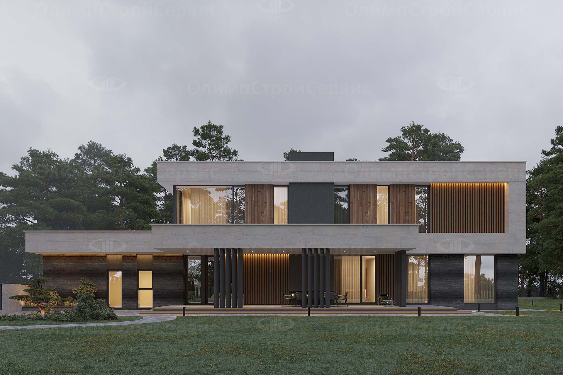 Резиденция с гаражом на 4 машины «Митчел»