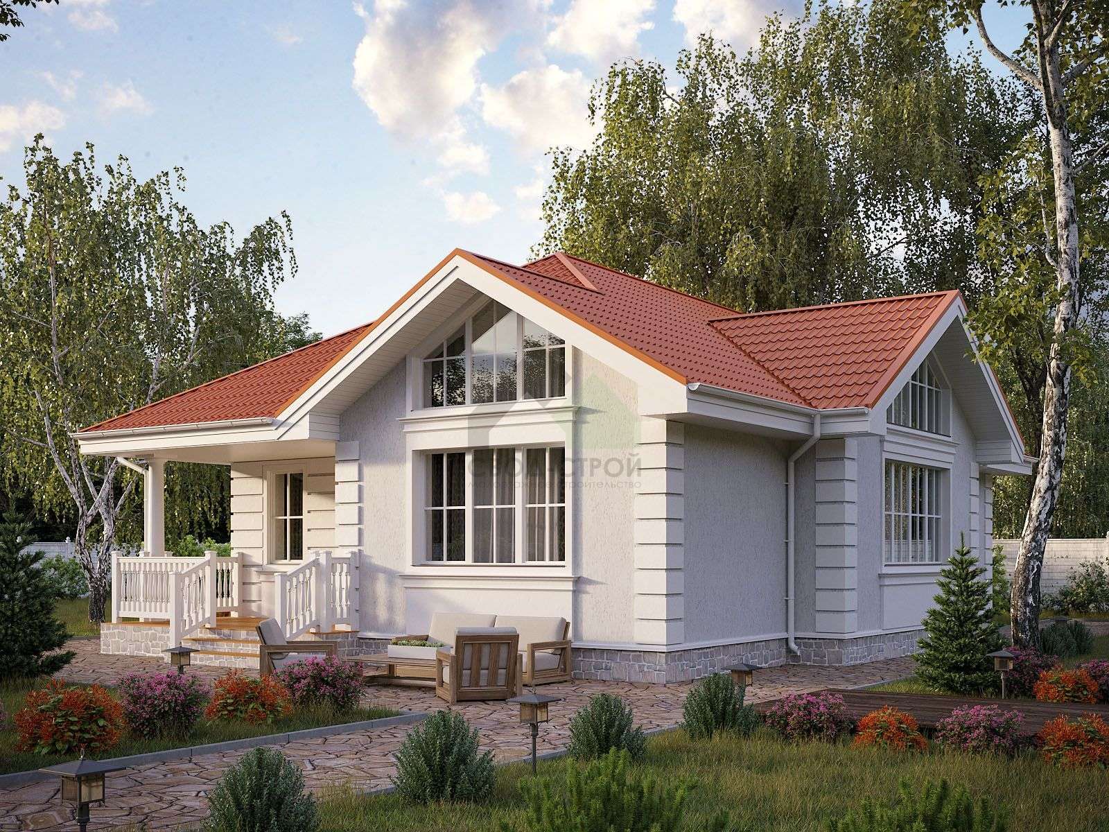 Дом из газобетонных блоков С-141 ГБ «Бельгия»