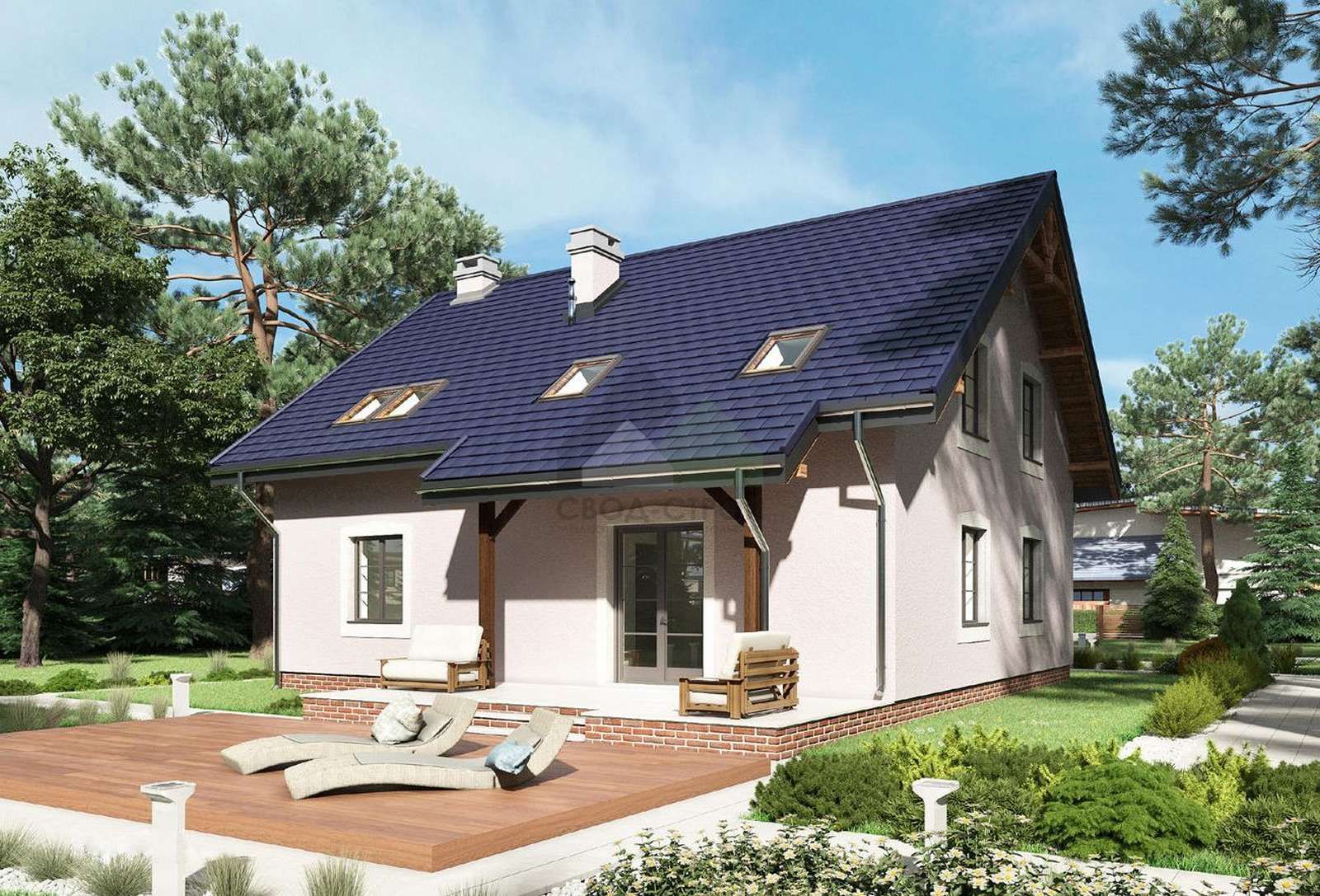 Дом из керамических блоков С-147 КЕ «Марципан»