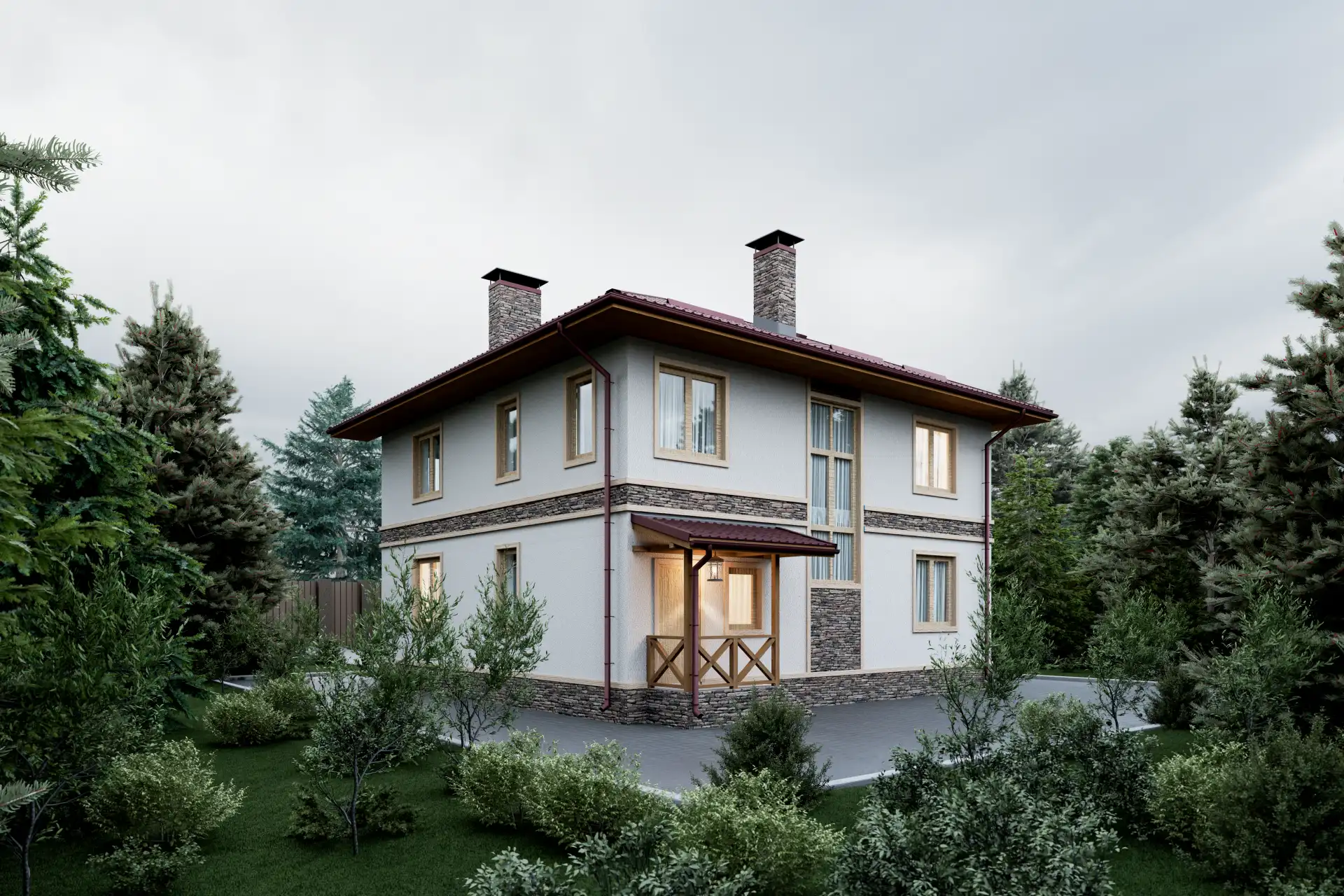 Дом по проекту «ЗС 419-19» - Золотое Сечение