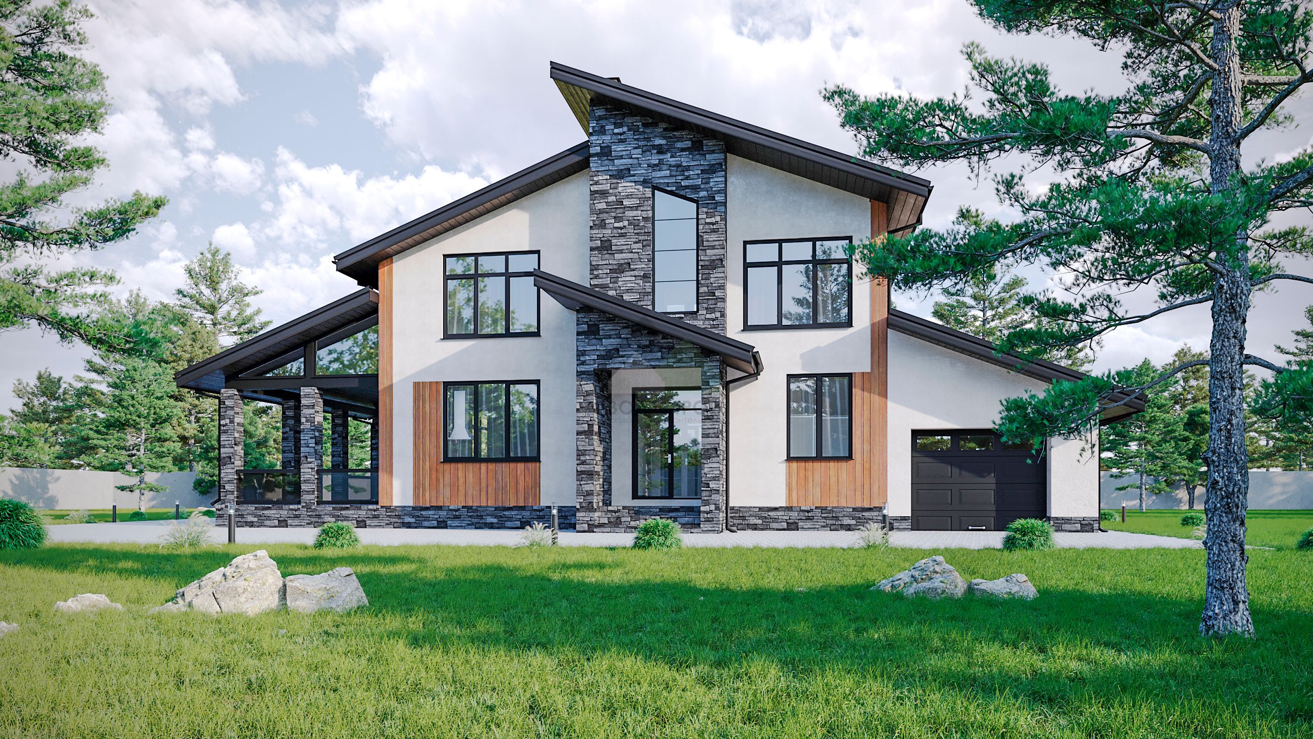 Дом из газобетонных блоков С-350 ГБ «Шираз»