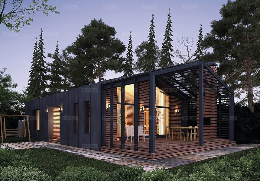 Дом по проекту «Барнхаус» - Золотое Сечение