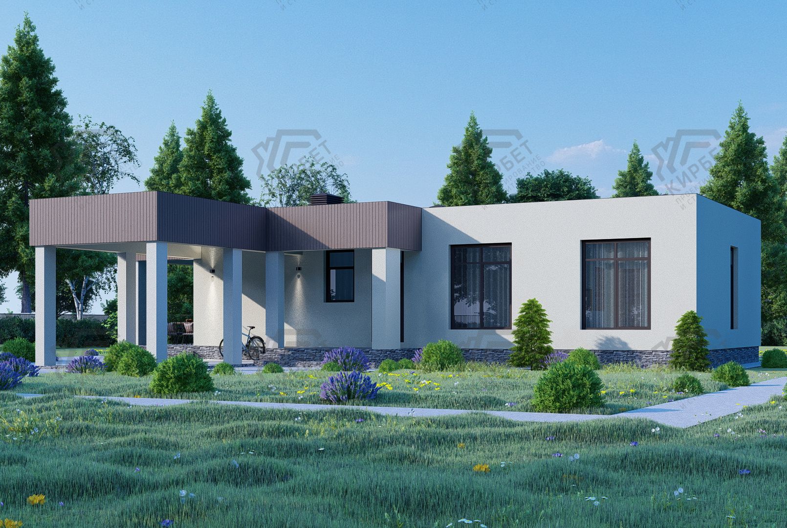 Проект дома из керамоблоков 17х17 ТКБ-161: цена 10292000 руб.