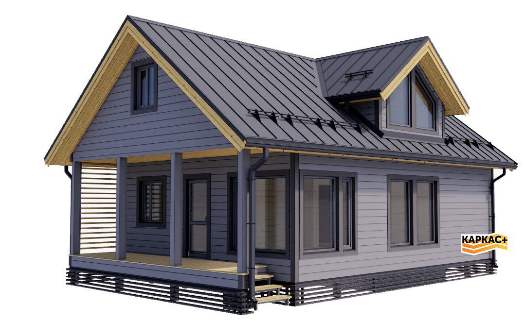 Проект каркасного дома КП-77.2