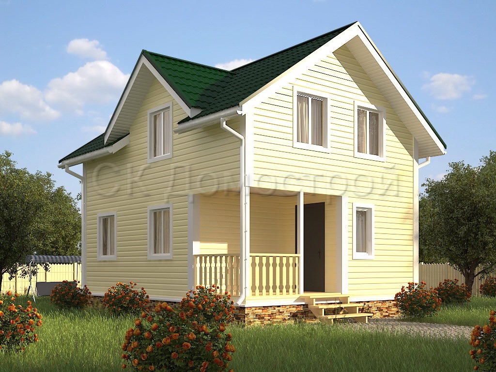 Дом «Климов» 6х8 м