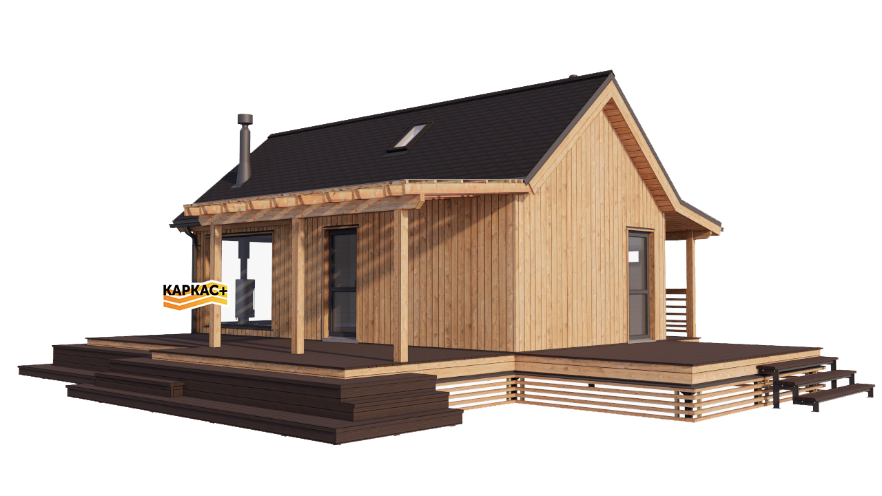 Проект каркасного дома КП-22