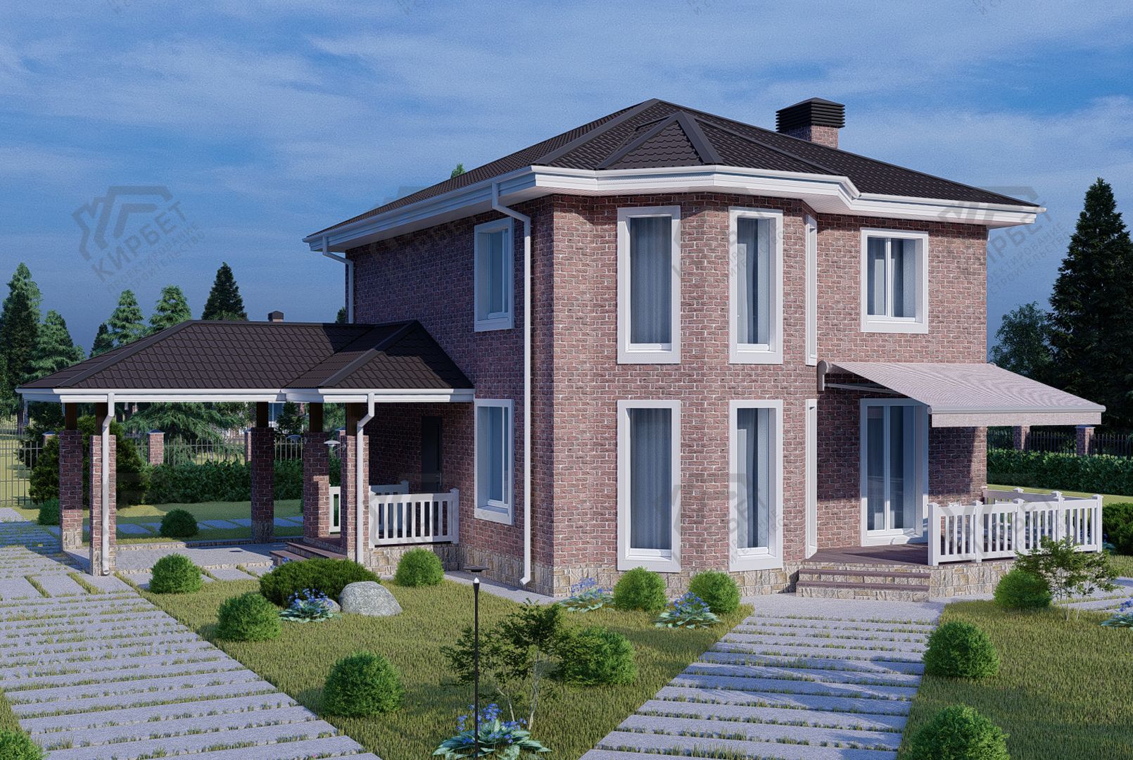 Проект дома из керамоблоков 13х16 ТКБ-183: цена 7564000 руб.