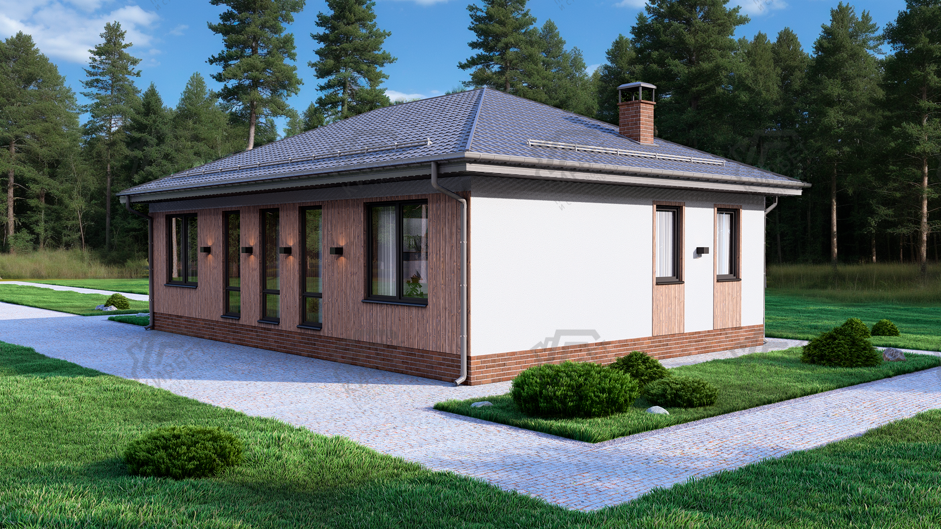 Проект дома из газоблоков 14х10 ГББ-105: цена 6470000 руб.