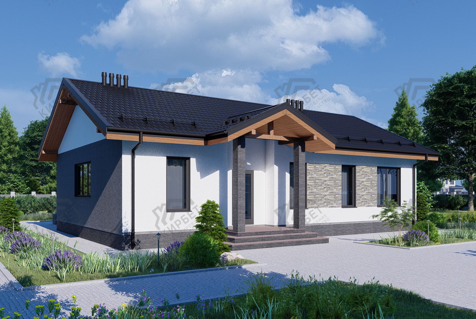 Проект дома из газоблоков 15х12 ГББ-120: цена 8080000 руб.