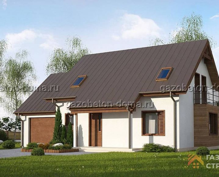 Дом из газобетона Проект ГБ-212