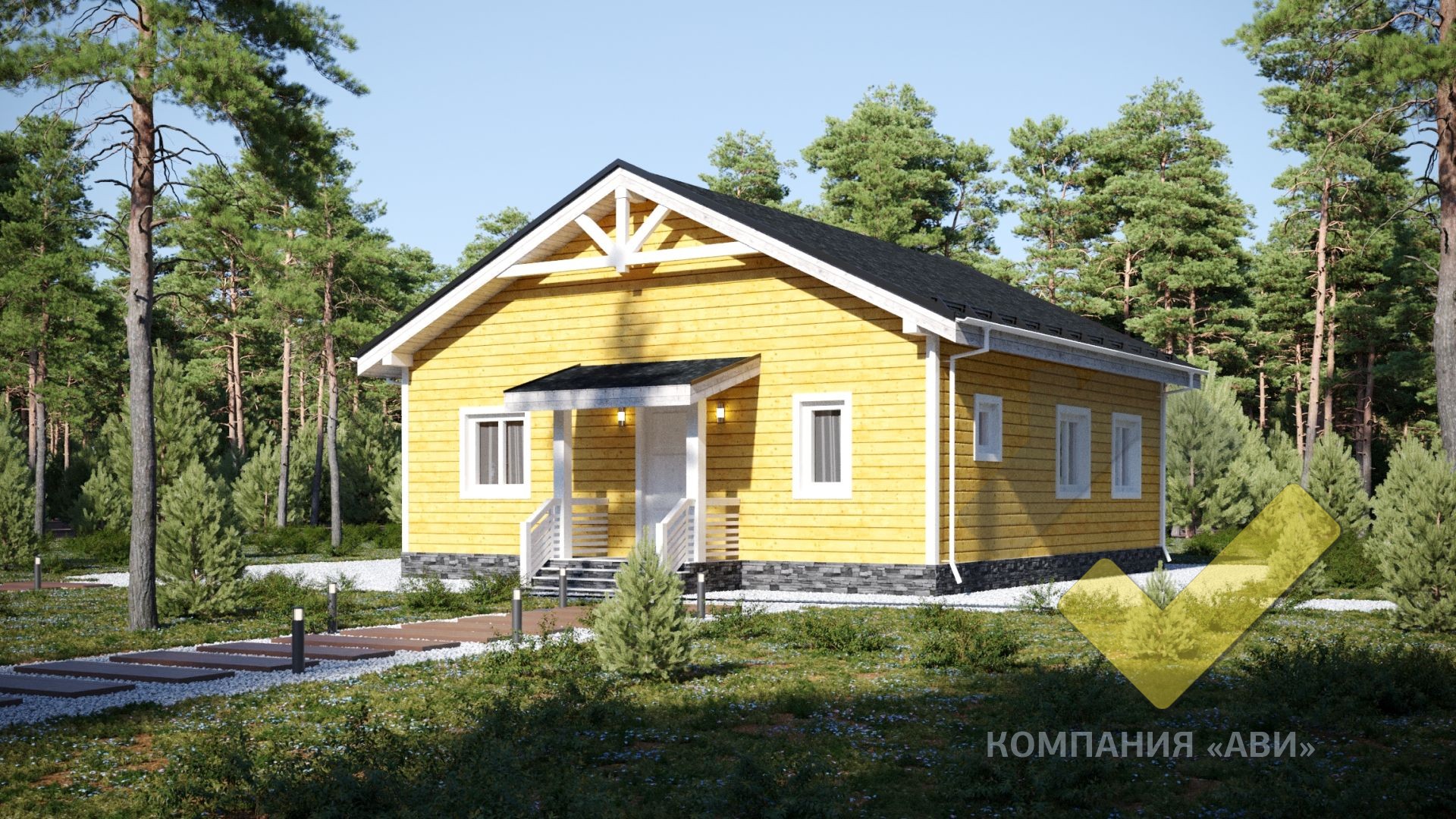 Строительство каркасного дома 9х9 "Абрамс" под ключ