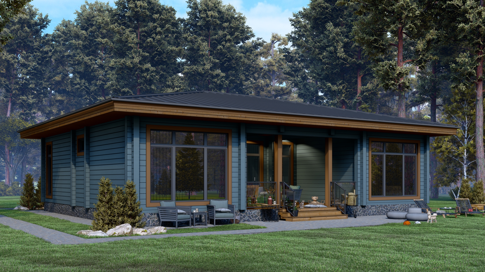 Дом из клееного бруса «Сергиев посад» | ЭкоТех