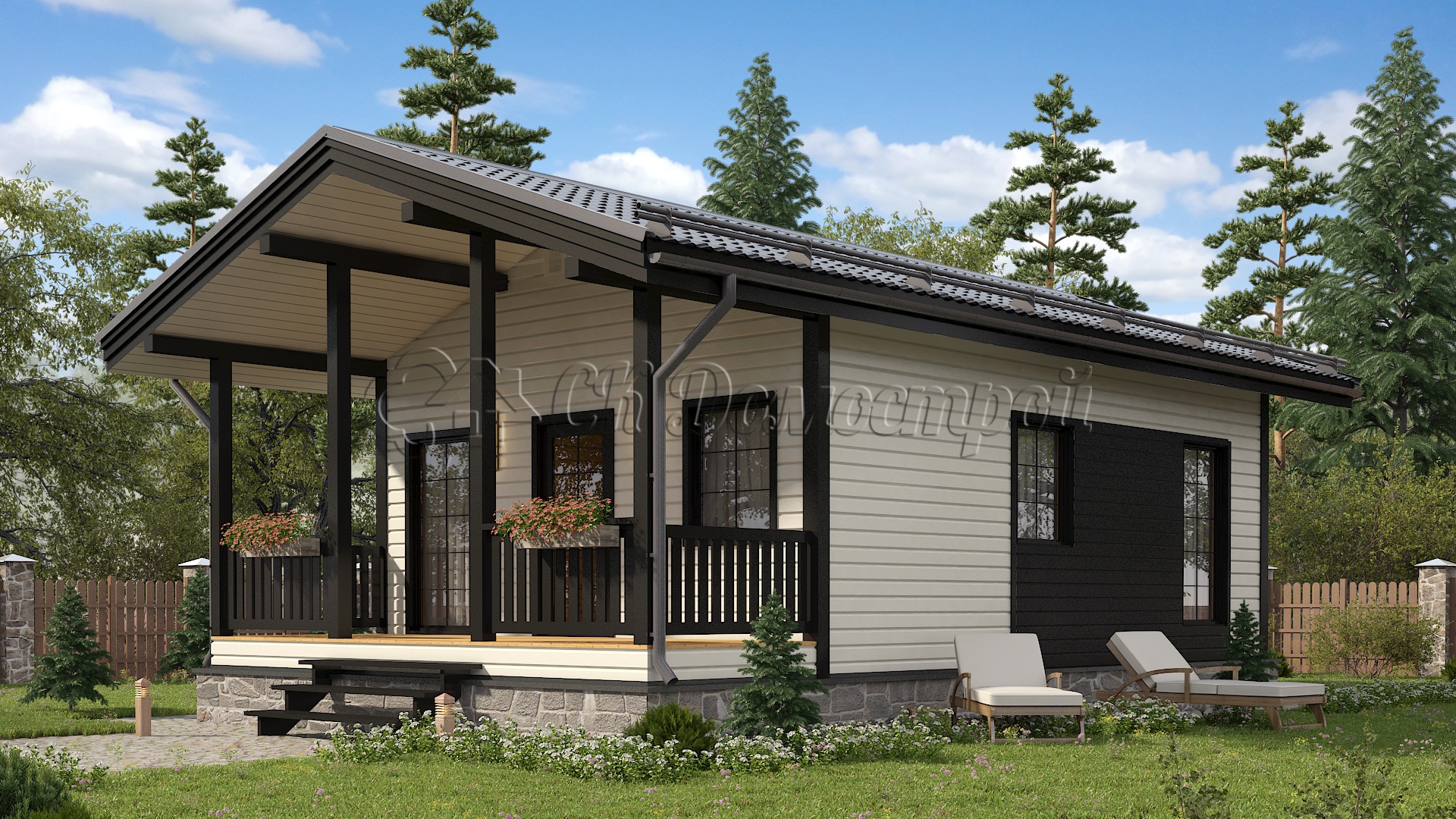 Дом «Громов» 6х10 м