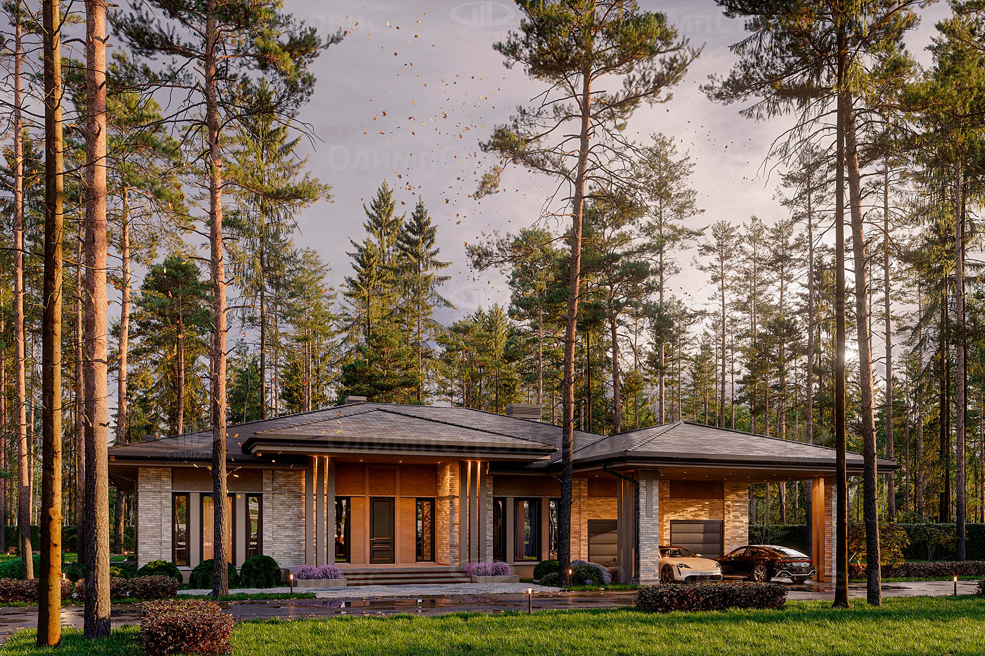 Одноэтажный коттедж в стиле Прерий «TREVOSE»