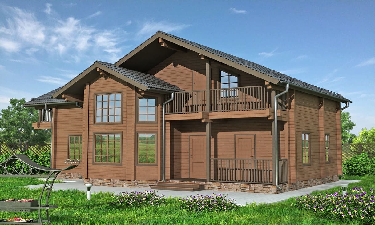 Двухэтажный дом 4 спальни №360