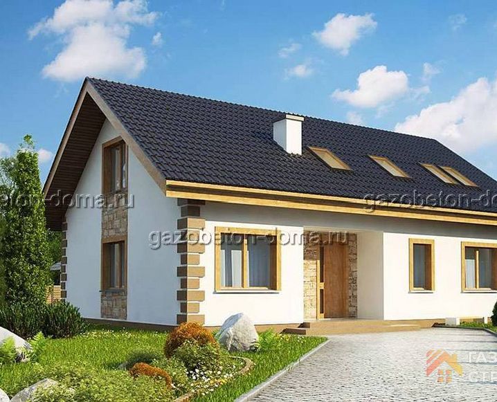 Дом из газобетона Проект ГБ-198