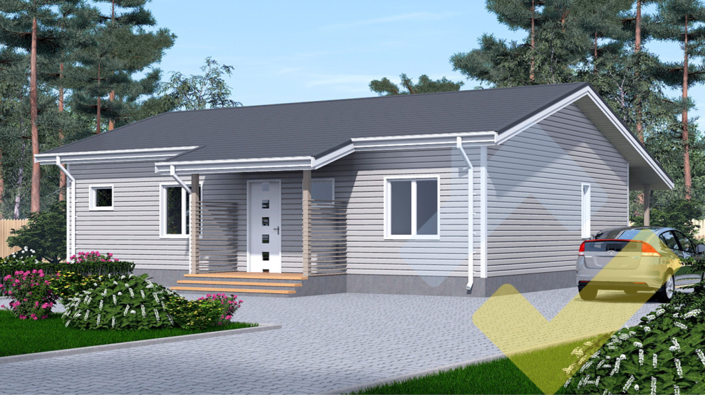 Строительство каркасного дома 12х9 "Юкка" под ключ