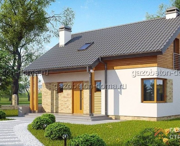 Дом из газобетона Проект ГБ-124