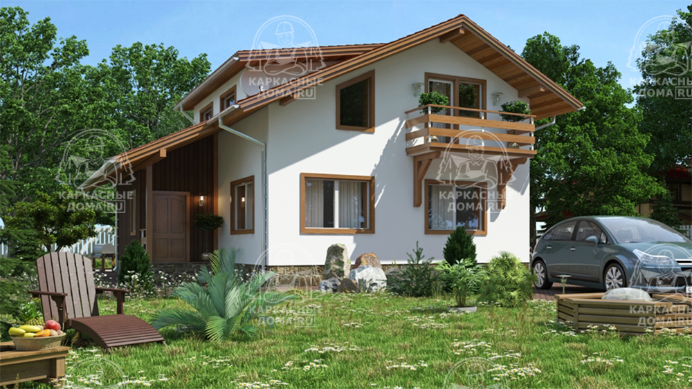 Каркасный дом 11x9 Проект "Агальматолит"