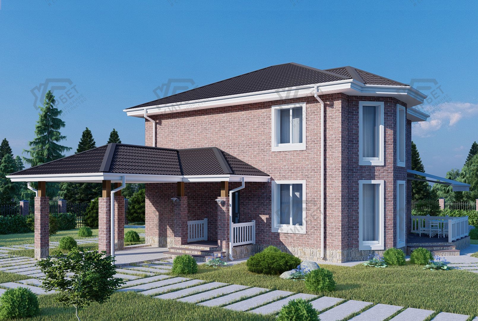 Проект дома из газоблоков 13х16 ГББ-183: цена 7660000 руб.