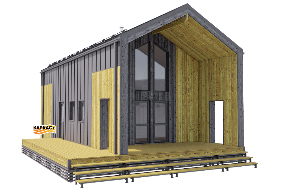 Проект каркасного дома КП-45.5