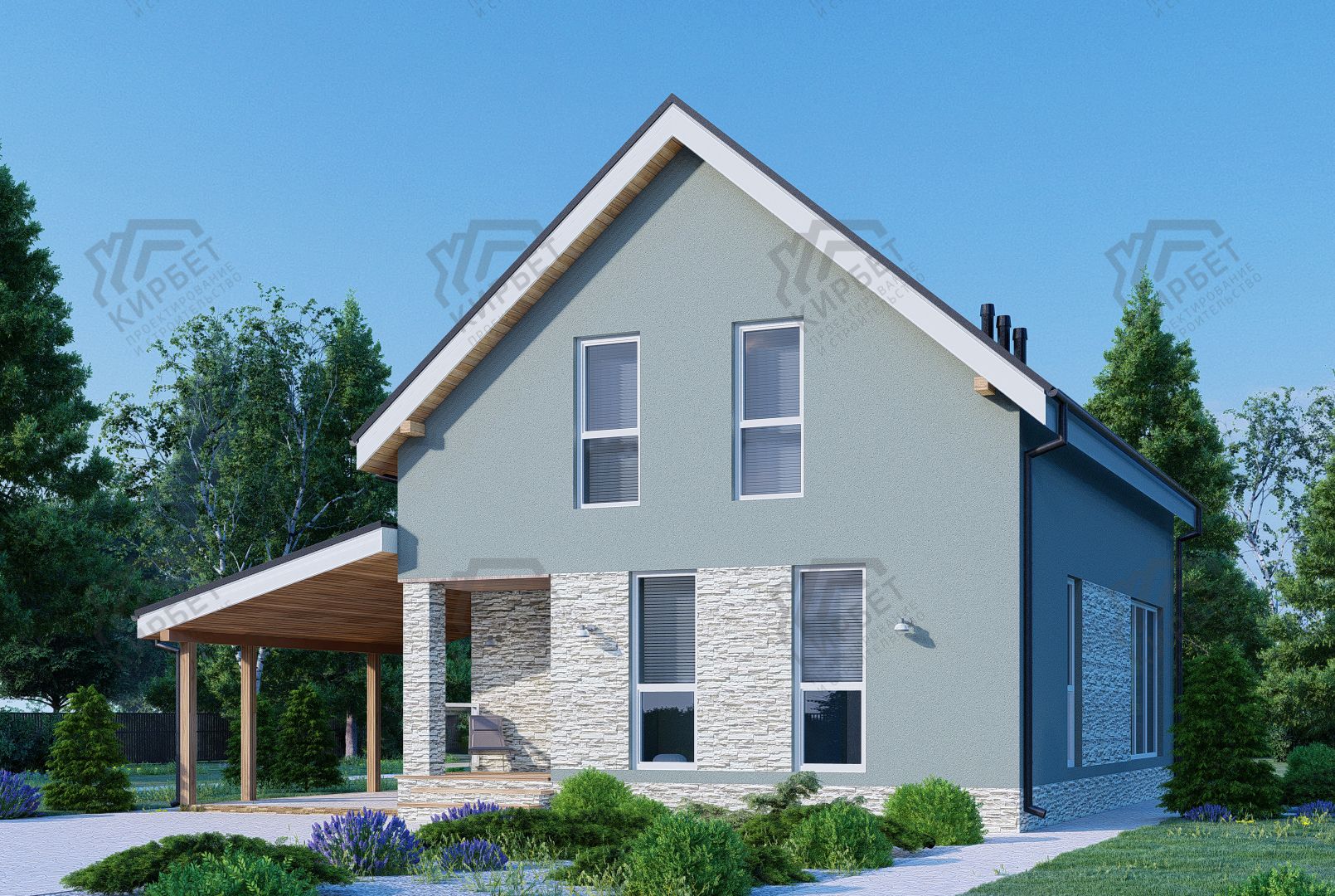 Проект дома из керамоблоков 8х14 ТКБ-175: цена 6654000 руб.