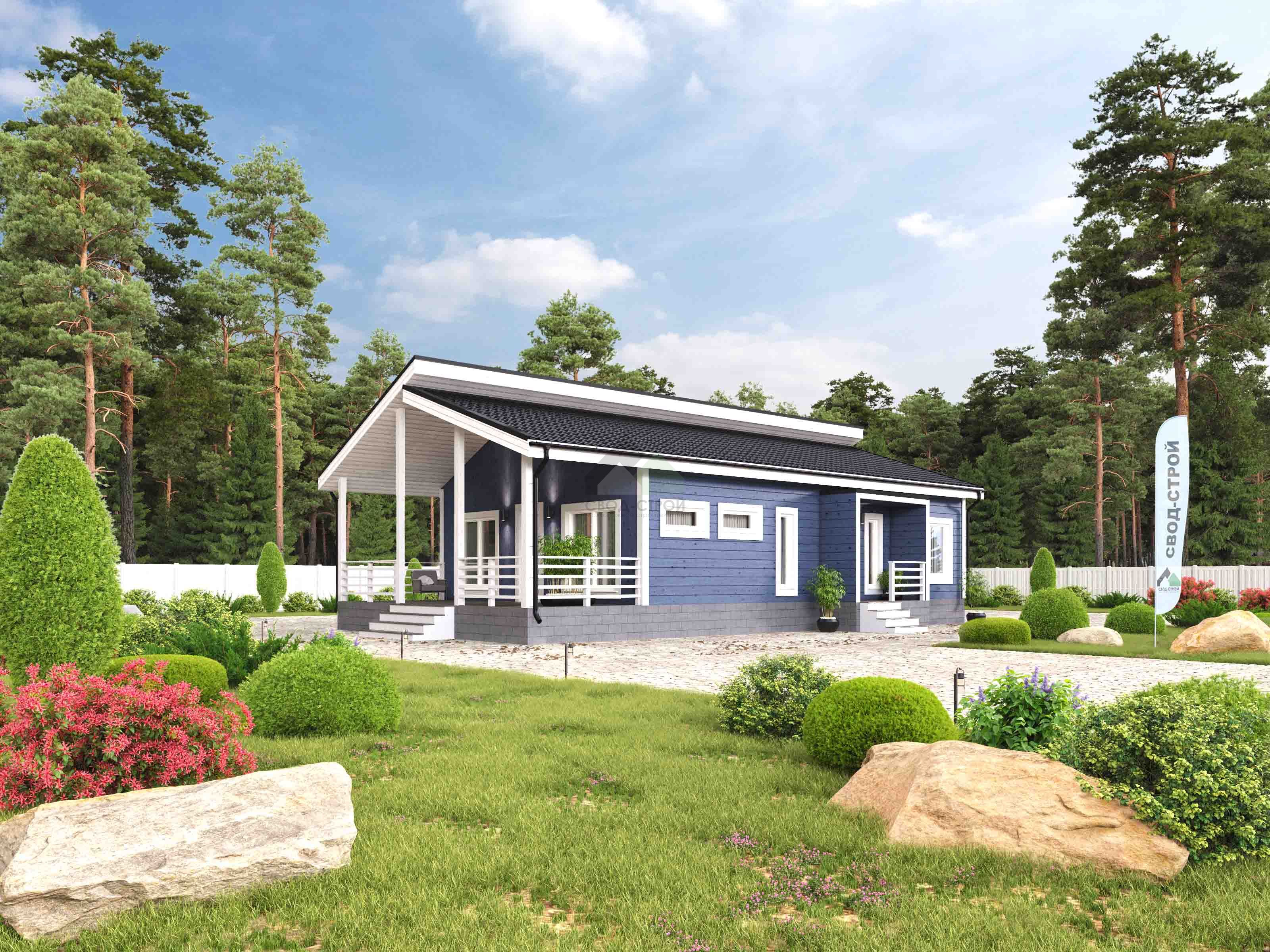 Каркасный дом С-115 КР «Сканди»