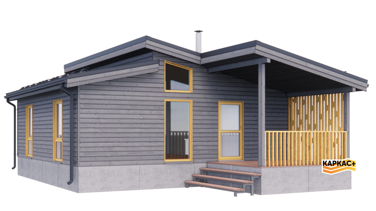 Проект каркасного дома КП-80