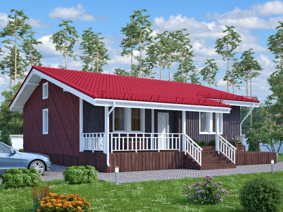 Дома из керамических блоков Бунгало S+ под ключ