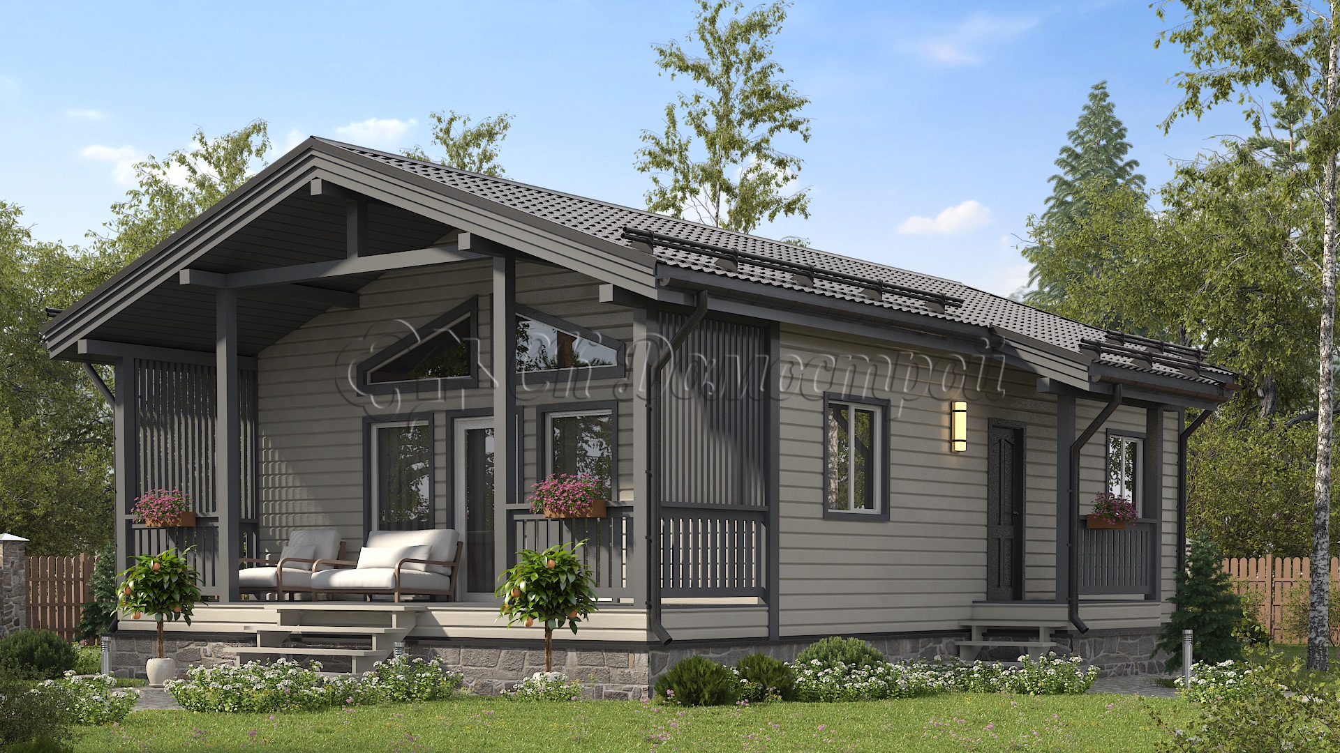 Дом «Гагарин» 7,5х12 м