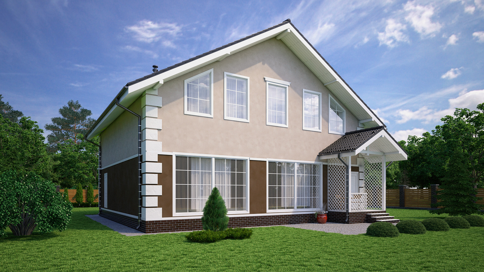 Дом по проекту «ЗС 93-18» - Золотое Сечение