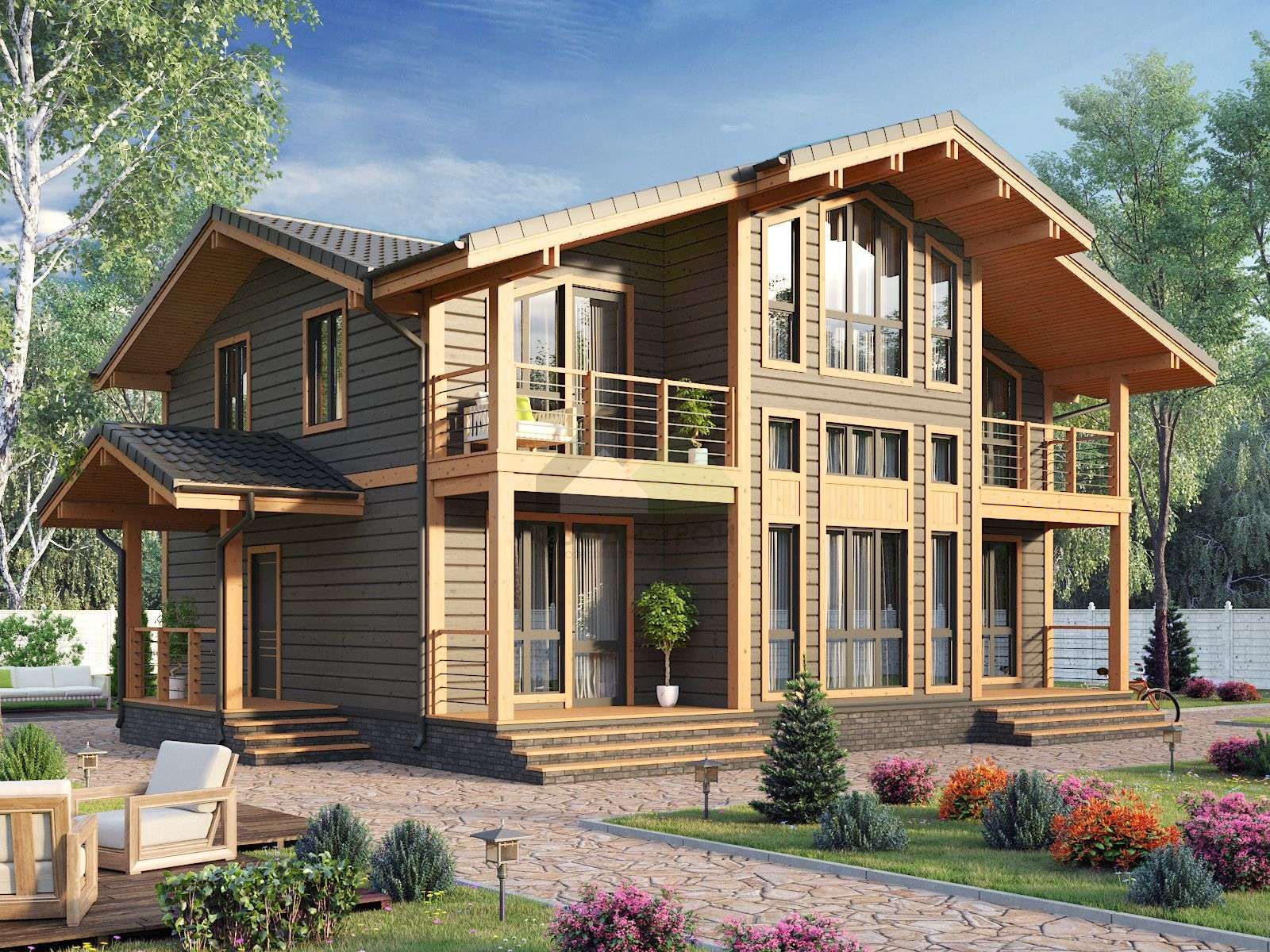 Каркасный дом С-234 КР «Ретро»