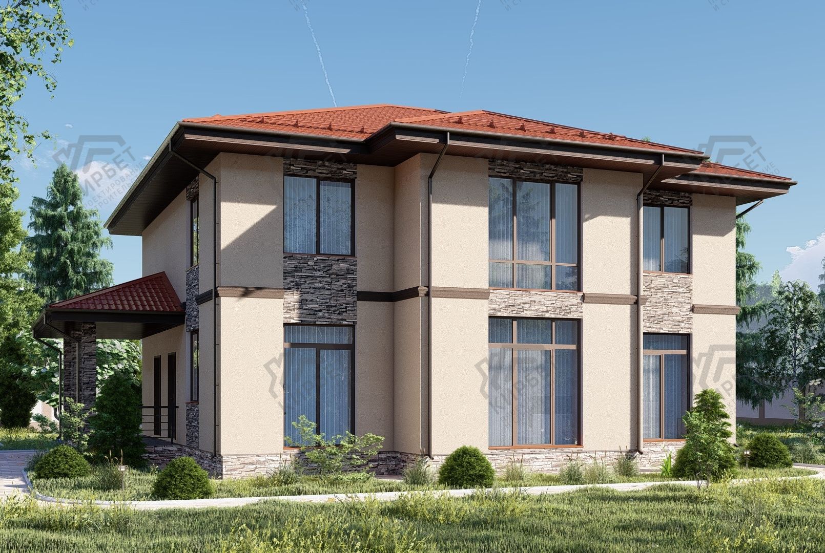 Проект дома из керамоблоков 13х15 ТКБ-248: цена 10018000 руб.