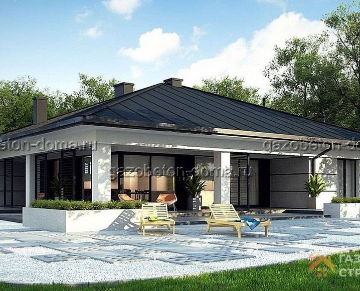 Дом из газобетона Проект ГБ-186