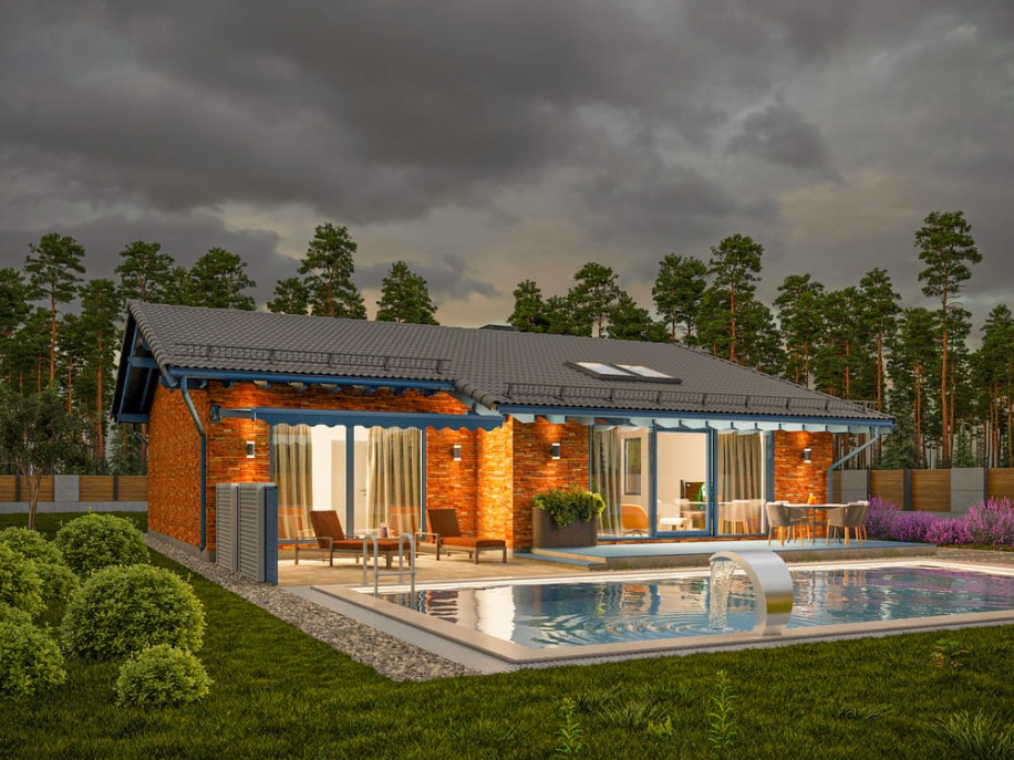 Качественные дома из керамических блоков Бунгало L под ключ