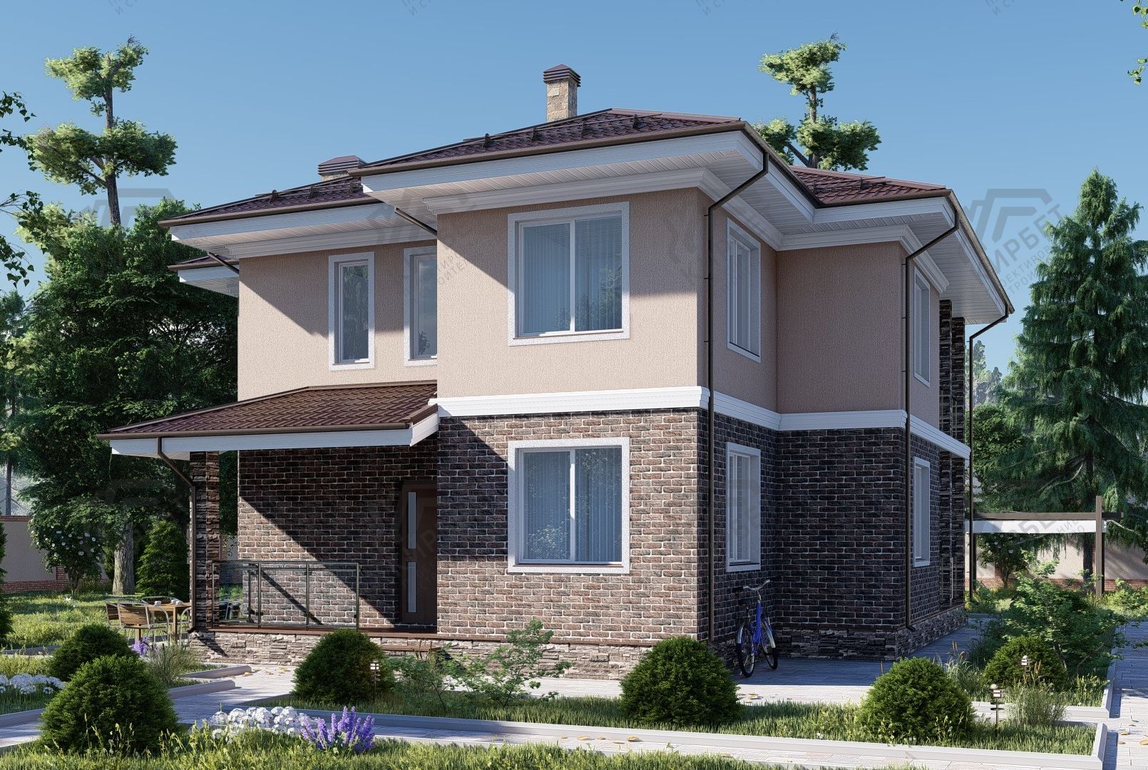 Проект дома из керамоблоков 12х13 ТКБ-201: цена 8979000 руб.