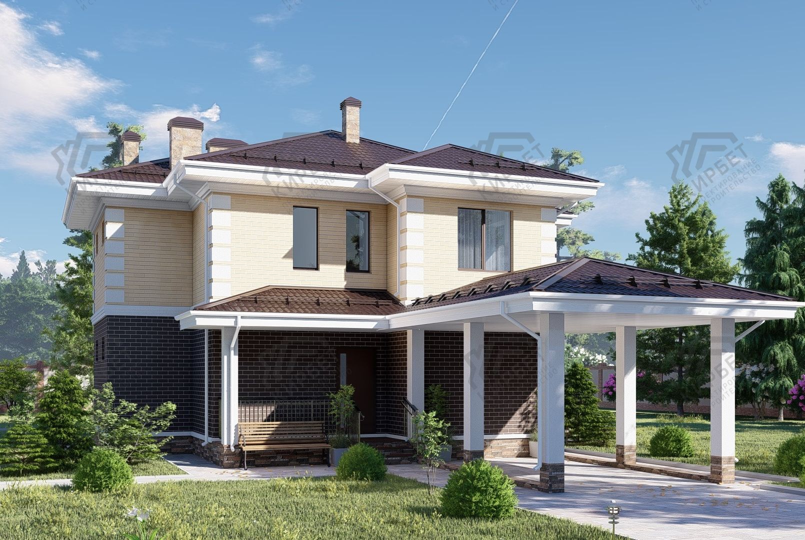 Проект дома из газоблоков 12х20 ГББ-230: цена 10025000 руб.