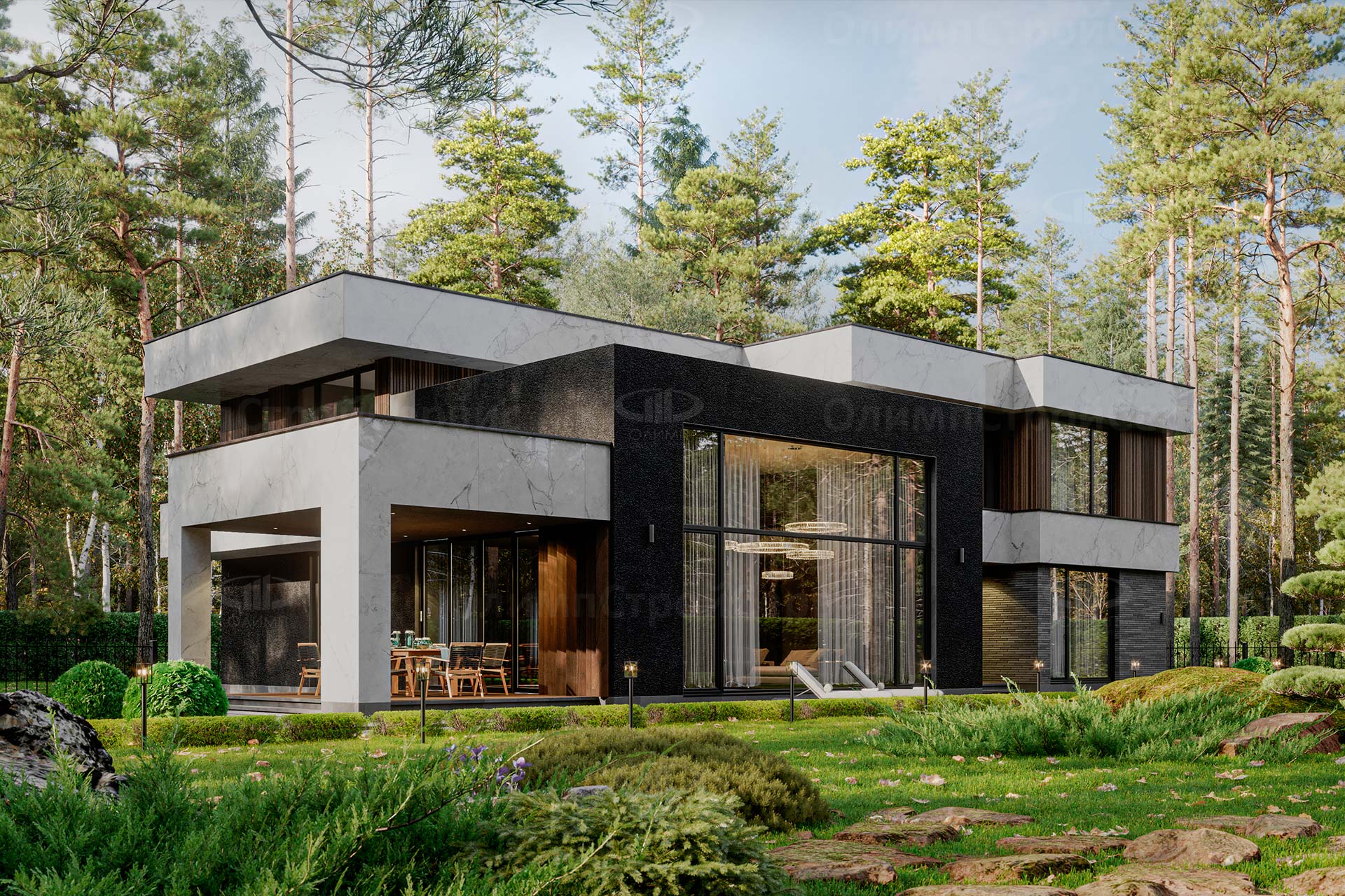 Современный дом с плоской крышей «Хейл»