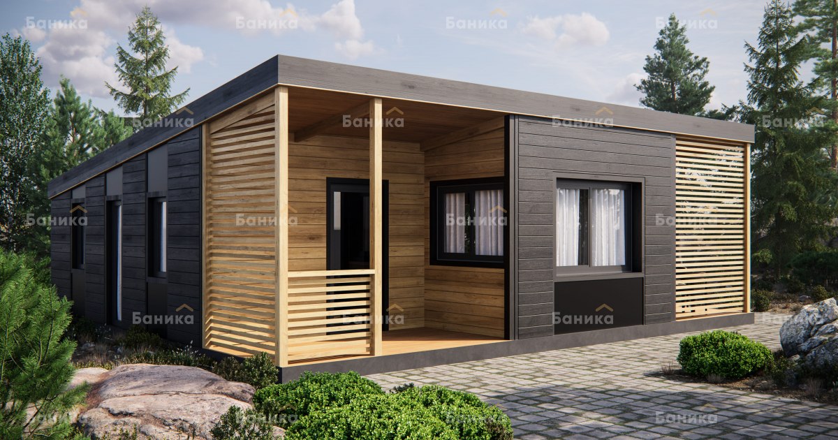 Каркасная баня «КБ-58