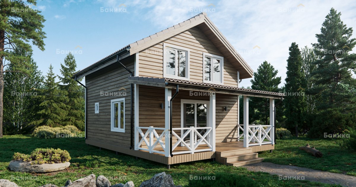 Каркасная баня «КБ-45