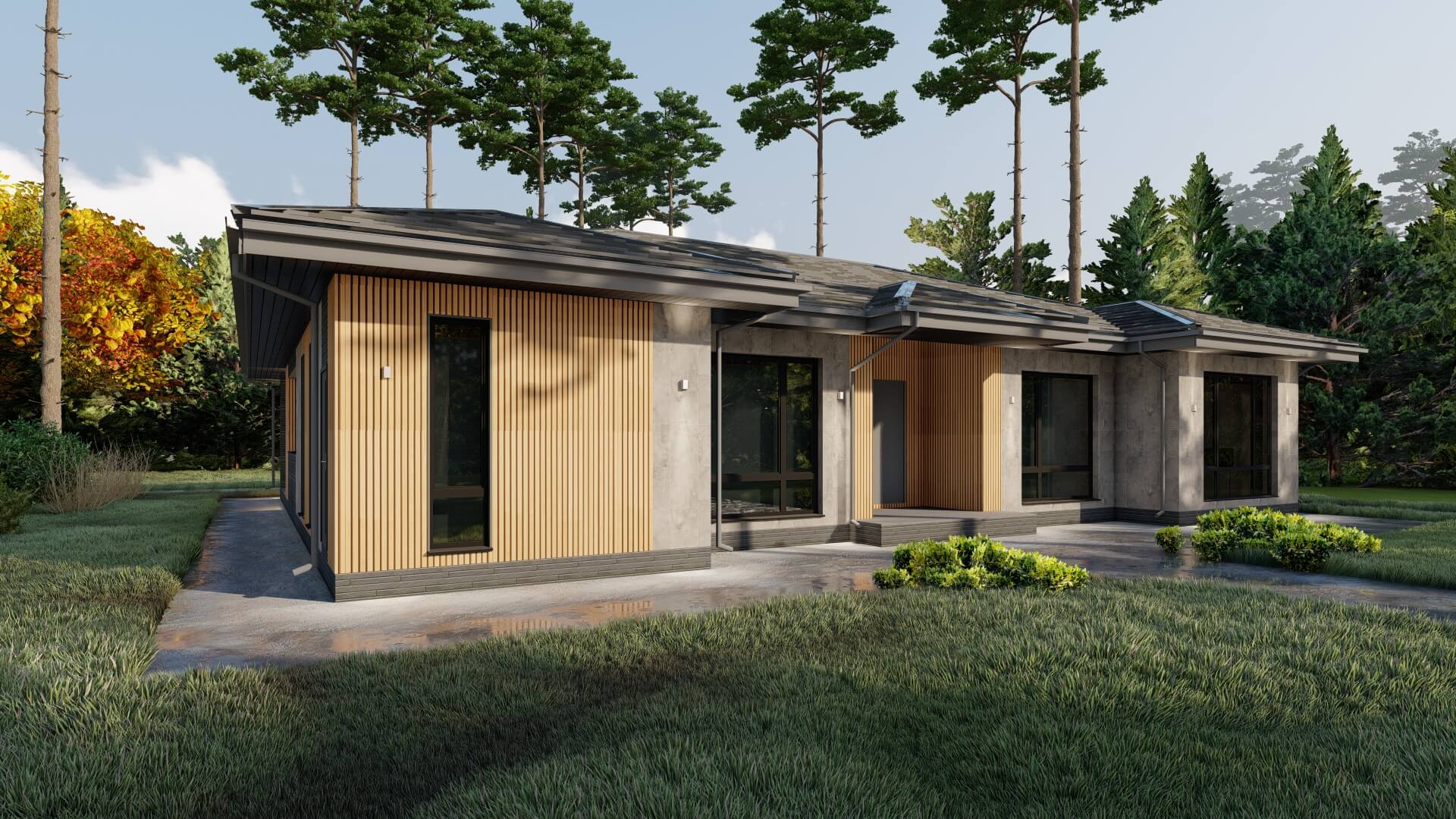 Дом из газобетонных блоков С-307 ГБ «Астра»