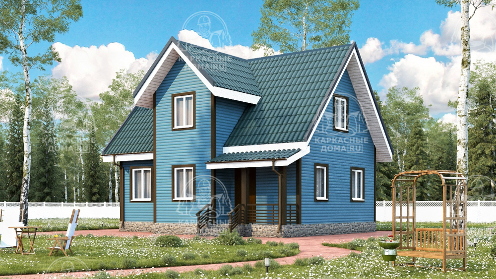 Каркасный дом 9x7 Проект "Туркенит"