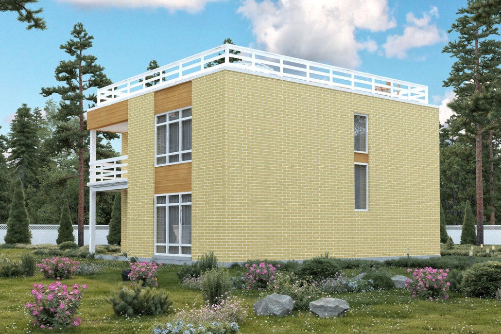 Проекты домов из газобетона Тетрис XXXL под ключ